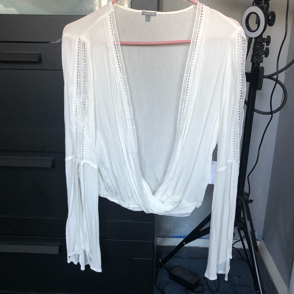 Charlotte Russe Long sleeve white shirt